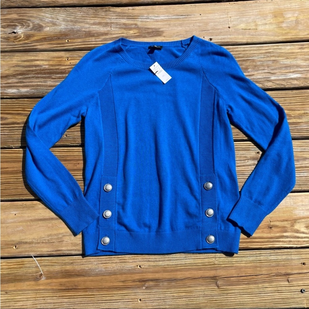 Talbots Blue Long Sleeved Knit Top